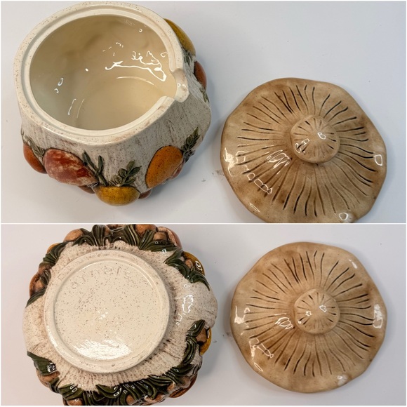 Vintage Arnel's Ceramic Mushroom Canisters Set of 3 + Soup Tureen  1970’s - Picture 9 of 16